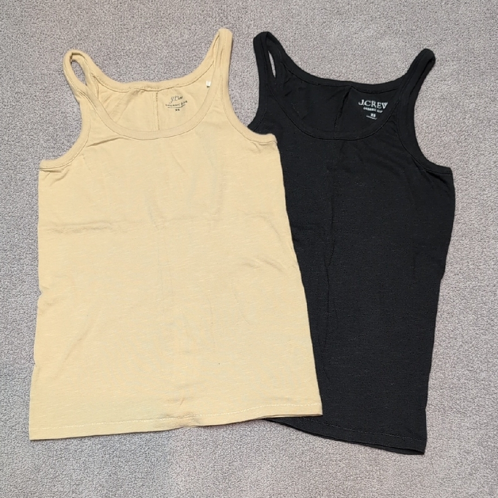 NWOT J. Crew Black and Cream Tank Top Bundle Size XS